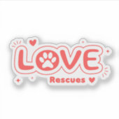 Sticker OWRAssist Love Rescues (Devant)