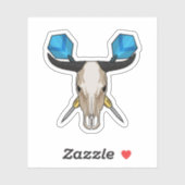 Sticker Ox aux fléchettes avec fléchette (Feuille)