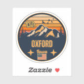 Sticker Oxford, Iowa (Feuille)