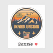 Sticker Oxford Junction, Iowa (Feuille)