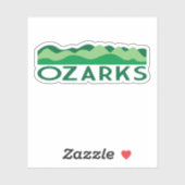 Sticker Ozarks avec des collines graphique Arkansas Missou (Feuille)