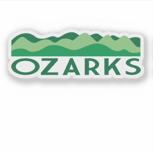 Sticker Ozarks avec des collines graphique Arkansas Missou (Devant)