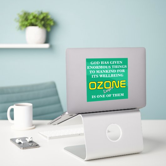 Sticker OZONE Poster (Ordinateur portable sur le bureau)