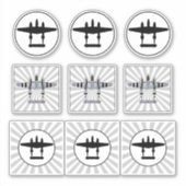 Sticker P-38 D-Day Stripes & Silhouette Vinyle Peelable (Devant)