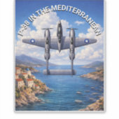 Sticker P-38 Lightning in the Mediterranean Theater (Devant)