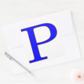 Sticker P Lettre Bleue (Enveloppe)