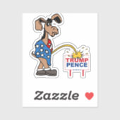 Sticker P SUR TRUMP PENCE — Conception anti-Trump - - Poli (Feuille)