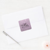 Sticker - Paarse Glitter Heart Fab future Mrs (Envelop)