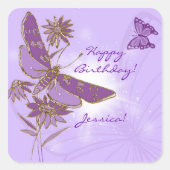 Sticker Paarse vlinder (Voorkant)