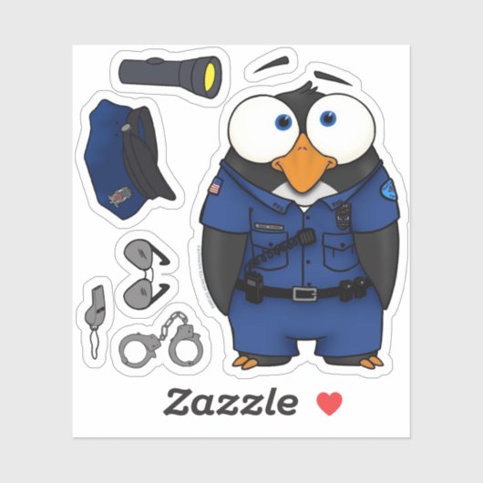 Sticker Pablo le pingouin, jeu d'autocollants (Feuille)