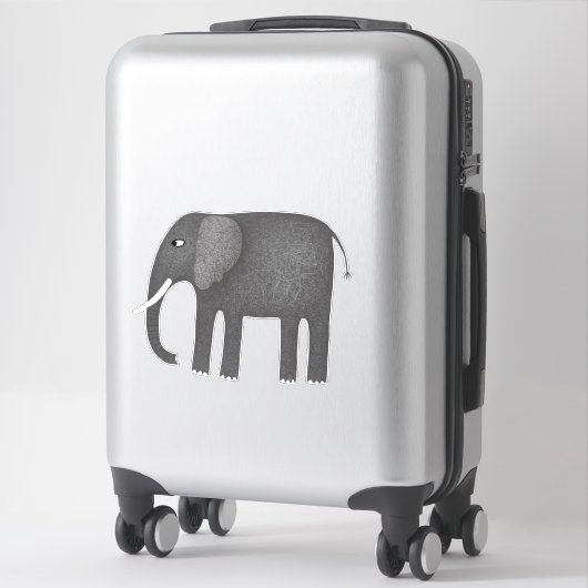 Sticker Pachyderme éléphant (Sur valise)