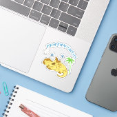Sticker Pachyrhinosaure mûre (Ordinateur portable avec iPhone)