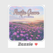 Sticker Pacific Grove California Monterey Magique Purple (Feuille)