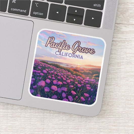 Sticker Pacific Grove California Monterey Magique Purple (Détail)