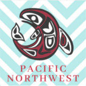 Sticker Pacific Northwest Native American Killer Whale Art (Devant)