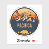 Sticker Pacifica, Californie (Feuille)