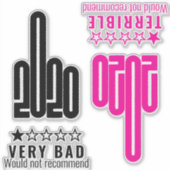 Sticker Pack 2020 Moyen Doigt Rose Pink Black 4 (Devant)