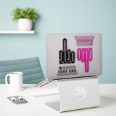 Sticker Pack 2020 Moyen Doigt Rose Pink Black 4 (Ordinateur portable sur le bureau)