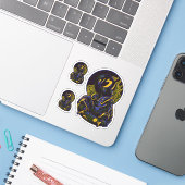 Sticker Pack 3 Spaceman (Ordinateur portable avec iPhone)