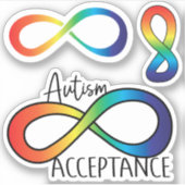 Sticker Pack: Acceptatie neurodiversity Autism (Voorkant)