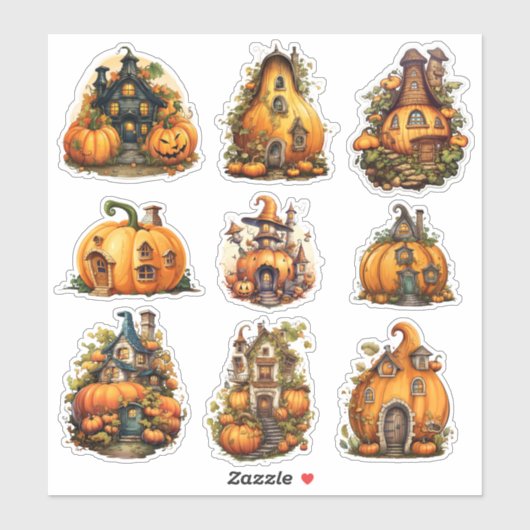 Sticker Pack Automne Pumkin House (Feuille)