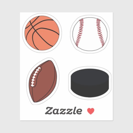 Sticker Pack balle sport (Feuille)