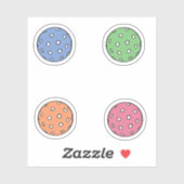 Sticker Pack Balls de Pickleball Coloré (Feuille)