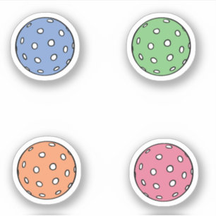 Sticker Pack Balls de Pickleball Coloré