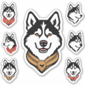Sticker Pack Bundle Chien Sibérie Husky (Devant)