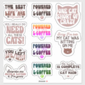 Sticker pack cute cats motivational quote aesthetic funny (Feuille)