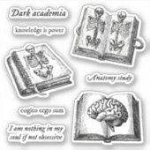 Sticker Pack d'anatomie universitaire sombre (Devant)