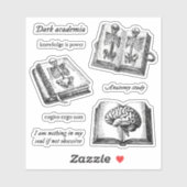 Sticker Pack d'anatomie universitaire sombre (Feuille)