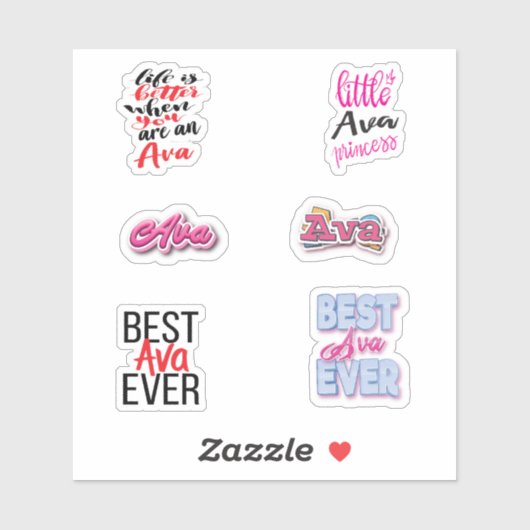 Sticker Pack d'autocollants Ava (Feuille)