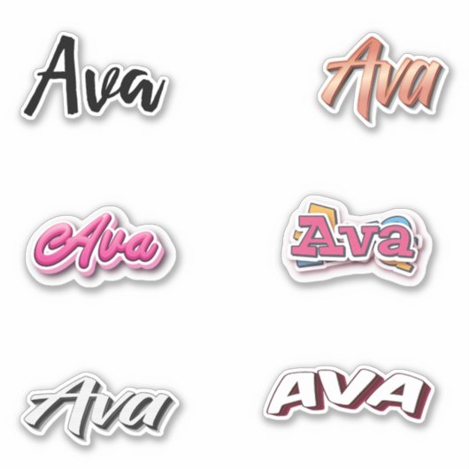 Sticker Pack d'autocollants Ava (Devant)