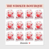 Sticker Pack d'autocollants Axolotl de Valentine (Feuille)