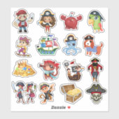 Sticker Pack d'autocollants de chevalets de dépôt de pirat (Feuille)