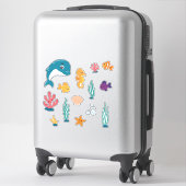 Sticker Pack d'autocollants de créatures marines mignonnes (Sur valise)