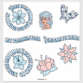 Sticker Pack d'autocollants de devis positif (Feuille)