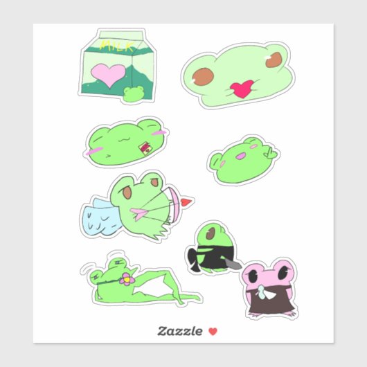 Sticker Pack d'autocollants de la Saint-Valentin mignons (Feuille)