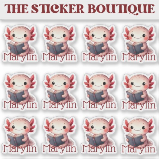 Sticker Pack d'autocollants de lecture du nom de l'axe mig (Devant)