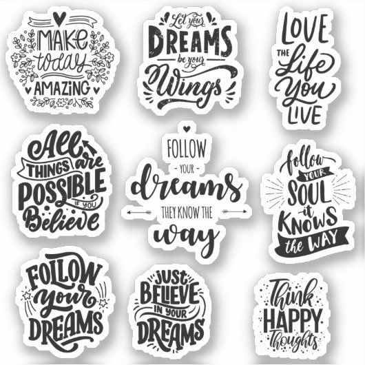 Sticker Pack d'autocollants de motivation (Devant)