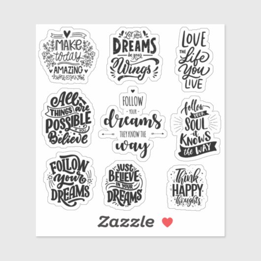 Sticker Pack d'autocollants de motivation (Feuille)
