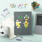 Sticker Pack d'autocollants de nourriture cool drôles en v (Couverture iPad)