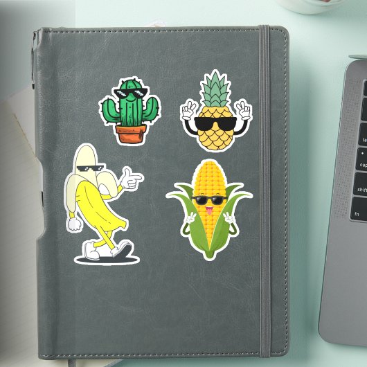 Sticker Pack d'autocollants de nourriture cool drôles en v