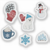 Sticker Pack d'autocollants de Paysage hivernal mignon (Devant)