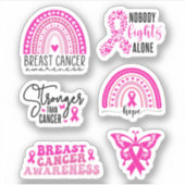 Sticker Pack d'autocollants de sensibilisation au cancer d (Devant)