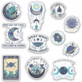 Sticker Pack d'autocollants de sorcière de lune mystique (Devant)