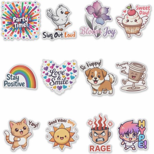Sticker Pack d'autocollants d'emoji émotionnels – S d'expr (Devant)