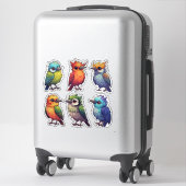 Sticker Pack d'autocollants d'oiseaux colorés mignons pour (Sur valise)