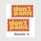Sticker Pack d'autocollants Don't Panic (Feuille)